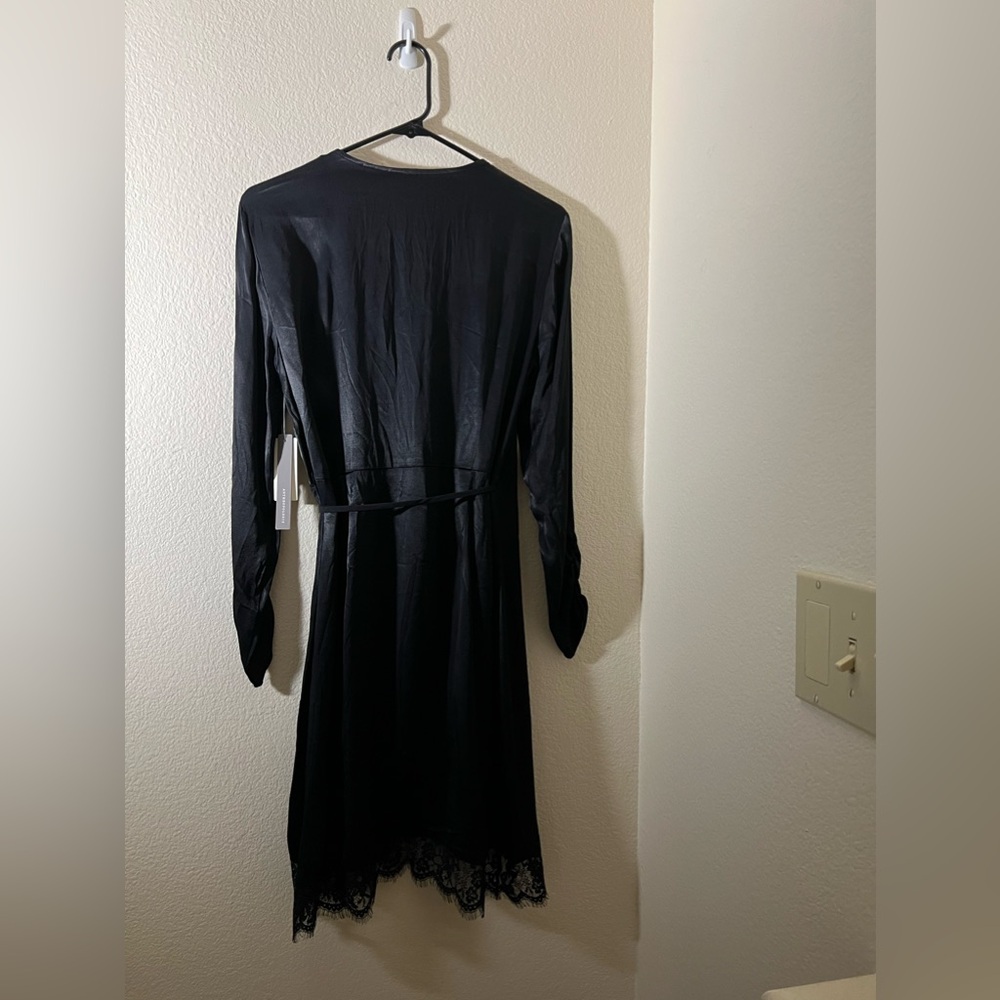 NWT Anthropologie Lace Trimmed Wrap Dress, Size Small - Picture 4 of 10